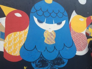 Pumpum likes to use acrylic paints and anime inspired pictures